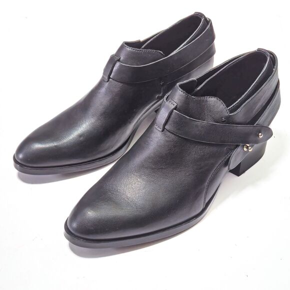 rag & bone Shoes - Rag & Bone Women’s Harrow Booties Black Leather Size 9 Western Ankle Buckle